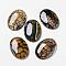 Natural Dragon Veins Cabochons, Flat Back, Oval, Dyed, 30x22x7.5mm