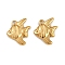 304 Stainless Steel Pendants, Ion Plating(IP), Real 18K Gold Plated, Fish, 15x13.5x3mm, Hole: 1.2mm