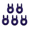 Rack Plating Spray Painted Alloy 2-Loop Link Pendants, Letter Charms, Lead Free & Nickel Free & Cadmium Free, Letter.O, 13.5x9x2mm, Hole: 2mm