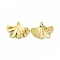Ion Plating(IP) 304 Stainless Steel Pendants, Ginkgo Leaf Charm, Real 18K Gold Plated, 22.5x30x2mm, Hole: 1.4mm