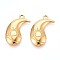 304 Stainless Steel Pendants, Yin-yang Charm, Ion Plating(IP), Real 18K Gold Plated, 26x14x3mm, Hole: 1.8mm