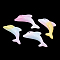 Resin Cabochons, with Glitter Powder, Imitation Jelly, Dolphin, Mixed Color, 19x34x6mm