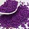 Baking Paint Glass Seed Beads, Cylinder, Purple, 2x1.5mm, Hole: 1mm, about 50398pcs/pound
