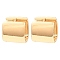 Brass Thick Hoop Earrings, Rectangle, Light Gold, 12x11.5x12mm