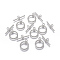 Alloy Toggle Clasps, Ring, Platinum, Ring: 22x17.5x3mm, Hole: 2mm, Bar: 25.5x8x3mm, Hole: 2mm