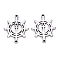 Tarnish Resistant 201 Stainless Steel Links, Helm, Stainless Steel Color, 21x17x1mm, Hole: 1.2mm