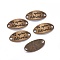 Tibetan Style Alloy Links, Oval with Word, Cadmium Free & Nickel Free & Lead Free, Antique Bronze, 38x19x1mm, Hole: 4mm, about 245pcs/1000g