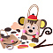 DIY Rectangle with Monkey Pattern Kraft Paper Bag Making Set, Including Paper Bag, Non Woven Fabrics Stickers, Velvet with Iron Cord, Velvet Ball, Eyes Cabochons, Mixed Color, 306mm, Bag: 210x160x1.5mm, unfold: 210x160x80mm