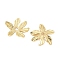 Brass Bead Caps, 6-Petal Flower, Real 18K Gold Plated, 18.5x18.5x3.5mm, Hole: 2mm