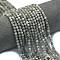 Natural Labradorite Beads Strands, Energy Prism Cut Double Terminated Point Beads, Faceted Bicone, 4x4.5mm, Hole: 0.4mm, about 83pcs/strand, 14.96 inch(38cm)