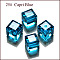 K9 Glass, Imitation Austrian Crystal Beads, Grade AAA, Faceted, Cube, Dodger Blue, 5~5.5x5~5.5x5~5.5mm(size within the error range of 0.5~1mm), Hole: 0.7~0.9mm