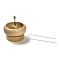 Wood Manual Beading Spinners, with Iron Bent Tip Beading Needle, BurlyWood, Package: 11.7x9.5x9.6cm