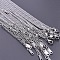 Stainless Steel 3mm Curb Chain Necklaces, Stainless Steel Color