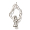Brass Fold Over Clasps, Cadmium Free & Nickel Free & Lead Free, Twist, Platinum, 30.5mm, Twist: 21.5x15x3mm, Clasp: 13x6.5x5.5mm