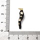 Латунные подвески с микропаве из кубического циркония и эмали KK-Q098-35G-C-3