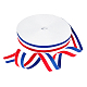 Полиэстер Grosgrain ленты SRIB-WH0009-02B-1