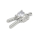 Латунные микропаве прозрачные подвески с фианитом KK-Z078-33P-2