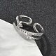 Латунные микро проложить манжеты кольца кубического циркония RJEW-D322-07P-3