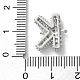 Латунные микро-паве кубические цирконии буквы соединения KK-I717-04K-P-3