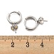 Латунные серьги-кольца из прозрачного кубического циркония KK-G490-12P-3
