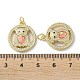 Латунные микропаве прозрачные подвески с фианитом KK-C045-04G-3