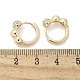 Серьги-кольца из латуни с прозрачным фианитом EJEW-Q014-07G-3