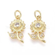Латунные микро проложить кубического циркония подвески KK-T071-127G