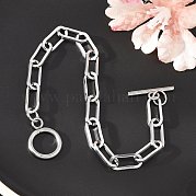 Браслеты-скрепки из нержавеющей стали 304 BJEW-O186-03P