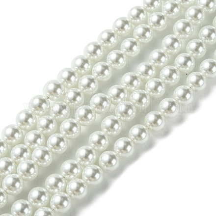 Экологичные стеклянные жемчужные бусины GLAA-S173-6mm-01-1