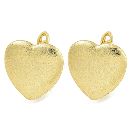 Серьги-кольца из латуни в форме сердца EJEW-Q390-09G-1