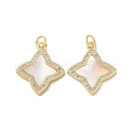 Латунные микропаве прозрачные подвески с фианитом KK-B083-17G-01-1