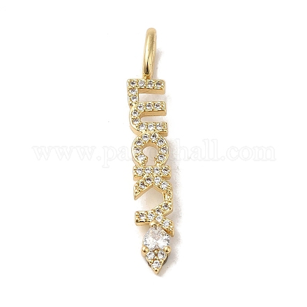 Латунные микро проложить кубического циркония подвески KK-C058-13G-1