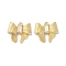 Rack Plating Alloy Pendant, with Rhinestone, Bowknot, Golden, 20.5x22x4mm, Hole: 1.6mm