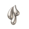 304 Stainless Steel Cabochons, Teardrop, Stainless Steel Color, 22x12.5x4mm