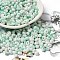 Baking Paint Glass Seed Beads, Round Hole, Teardrop, Aquamarine, 5~5.5x4~5x3~3.5mm, Hole: 1.2mm, about 2500pcs/pound