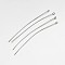Brass Eye Pin, Platinum, 81mm, Hole: 2mm, Pin: 0.8mm, about 150pcs/50g