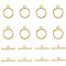 PandaHall 40 Sets Golden Flat Round Tibetan Style Toggle Clasps for Jewelry Making