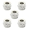 201 Stainless Steel Polymer Clay Rhinestone Inlaid Beads, Column, Stainless Steel Color, Crystal, 7x5mm, Hole: 3mm
