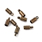 Brass Cord Ends, Nickel Free, Antique Bronze, 9x3.5mm, Hole: 1.5mm, 3mm inner diameter