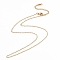 Ion Plating(IP) 304 Stainless Steel Cable Chain Necklace for Men Women, Real 18K Gold Plated, 15.75 inch(40cm)