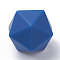 Food Grade Eco-Friendly Silicone Focal Beads, Icosahedron, Dark Blue, 16.5x16.5x16.5mm, Hole: 2mm