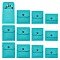 AHANDMAKER 12 Pcs Felt Jewelry Pouch with Snap Button, 4 Size Small Jewelry Organizer Bag Portable Jewelry Gift Bag for Jewelry Storage Necklace Earring Ring Bracelet Necklace Watch, Turquoise Green