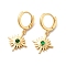 Rack Plating Brass Micro Pave Cubic Zirconia Hoop Earrings, Long-Lasting Plated Sun Dangle Earring for Women, Cadmium Free & Lead Free, Real 18K Gold Plated, 30mm, Pin: 1mm