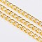 Iron Twisted Chains, Curb Chains, Unwelded, with Spool,  Golden, 5x3.5x0.8mm, about 328.08 Feet(100m)/roll