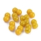 Brass Screw Clasps, with Resin & Amber, Compacting Molding, Column, Platinum & Golden, Gold, 8x13mm, Hole: 1mm