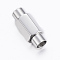 Tarnish Resistant Smooth 304 Stainless Steel Magnetic Clasps with Glue-in Ends, Column, Faceted, Stainless Steel Color, 20x9x8mm, Hole: 5mm