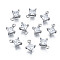 Long-Lasting Plated 925 Sterling Silver Cubic Zirconia Charms, Nickel Free, Rhombus, Real Platinum Plated, 6.5x5x2.5mm, Hole: 0.8mm