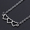 Non-Tarnish 201 Stainless Steel Pendant Necklaces, with Cable Chains and Lobster Claw Clasps, Stainless Steel Color, 17.12 inch(43.5cm), 2mm