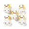 Handwork Lampwork Beads, Doll, White, 20~22x15.5x11mm, Hole: 1.8mm