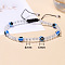 Opalite & Evil Eye Braided Bead Bracelet, White